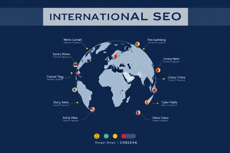 International SEO globe with network connections