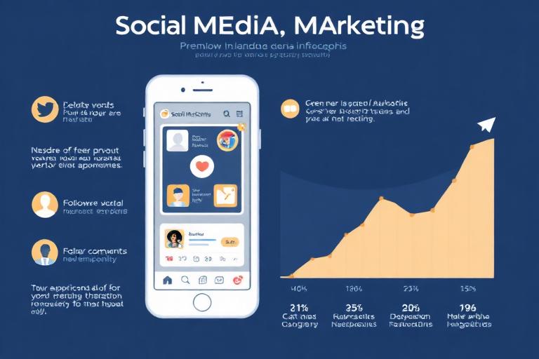 Social Media Marketing post cards with heart icons